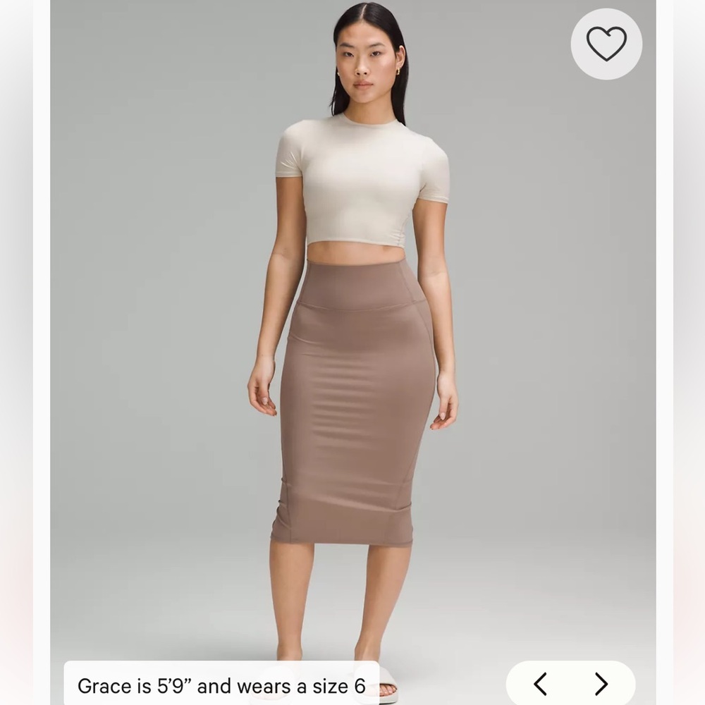 Lululemon Athletica Taupe Pencil Skirt